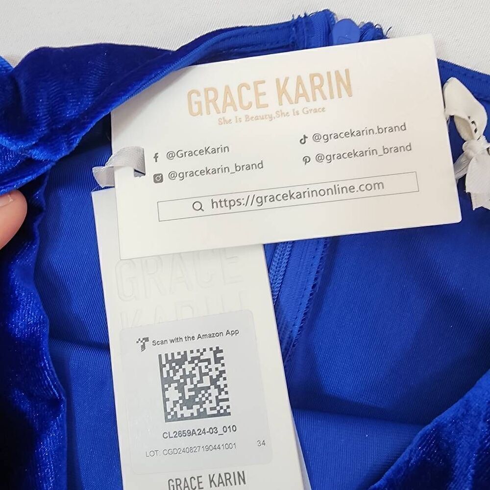 GRACE KARIN Size 10 Women's Long Evening Dresses Elegant Sleeveless Wrap Dress W - Picture 5 of 5